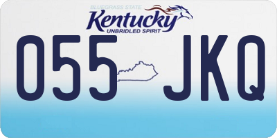 KY license plate 055JKQ