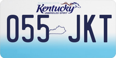 KY license plate 055JKT