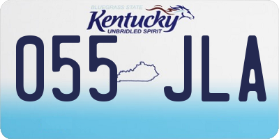 KY license plate 055JLA