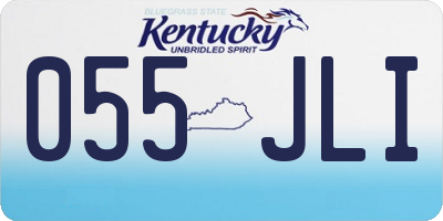 KY license plate 055JLI