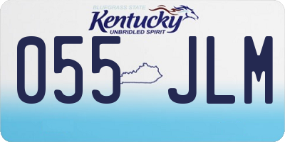 KY license plate 055JLM