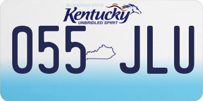 KY license plate 055JLU