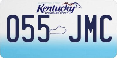 KY license plate 055JMC
