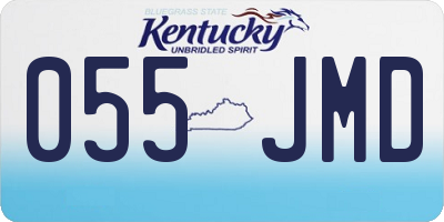 KY license plate 055JMD