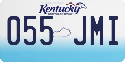 KY license plate 055JMI