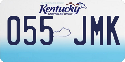 KY license plate 055JMK
