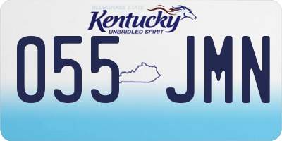 KY license plate 055JMN