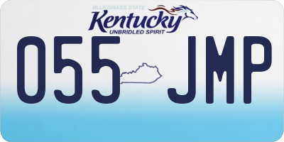 KY license plate 055JMP