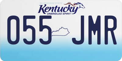KY license plate 055JMR