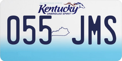 KY license plate 055JMS