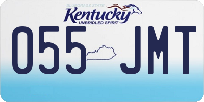 KY license plate 055JMT