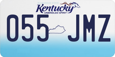 KY license plate 055JMZ