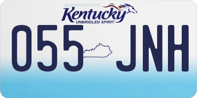 KY license plate 055JNH