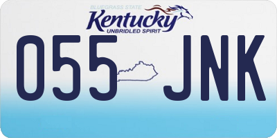 KY license plate 055JNK