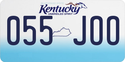 KY license plate 055JOO