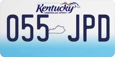 KY license plate 055JPD