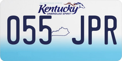 KY license plate 055JPR