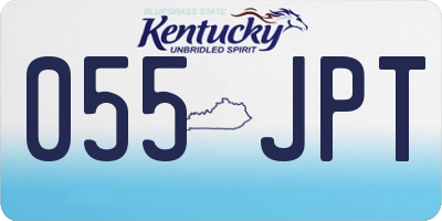 KY license plate 055JPT