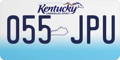 KY license plate 055JPU
