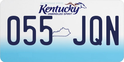 KY license plate 055JQN