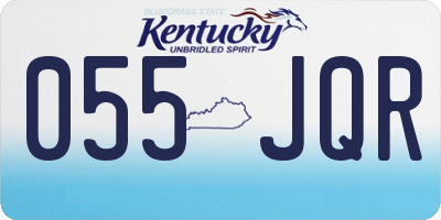 KY license plate 055JQR