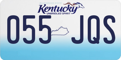 KY license plate 055JQS