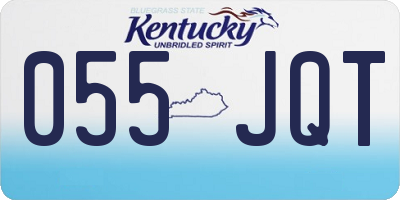 KY license plate 055JQT