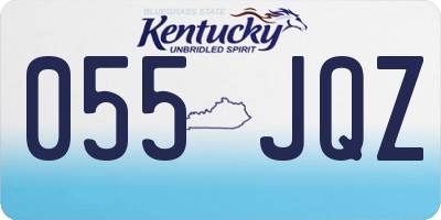 KY license plate 055JQZ
