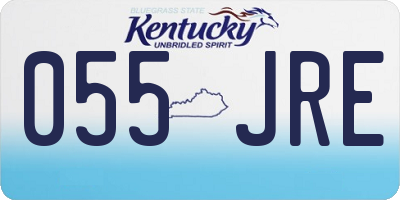 KY license plate 055JRE