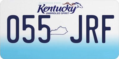 KY license plate 055JRF