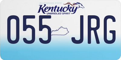 KY license plate 055JRG