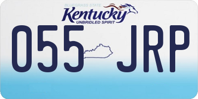 KY license plate 055JRP