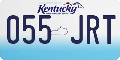 KY license plate 055JRT