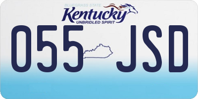 KY license plate 055JSD