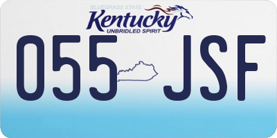 KY license plate 055JSF