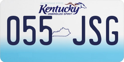 KY license plate 055JSG