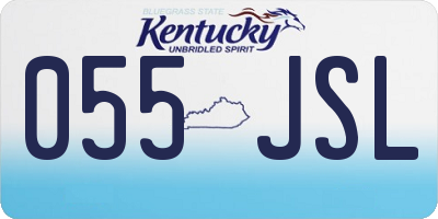 KY license plate 055JSL