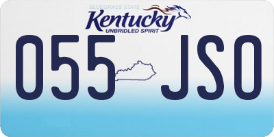 KY license plate 055JSO