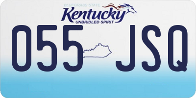 KY license plate 055JSQ