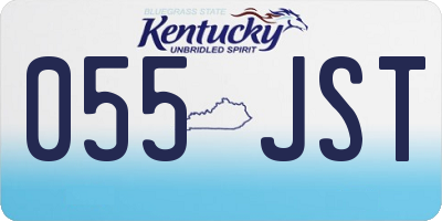 KY license plate 055JST