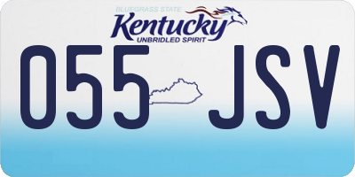 KY license plate 055JSV