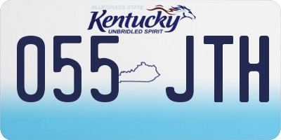 KY license plate 055JTH