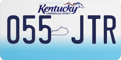 KY license plate 055JTR