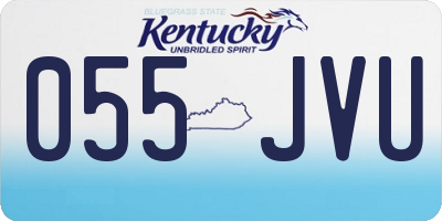KY license plate 055JVU