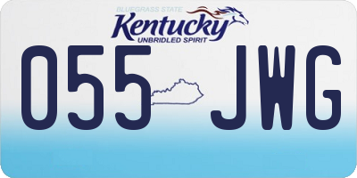 KY license plate 055JWG