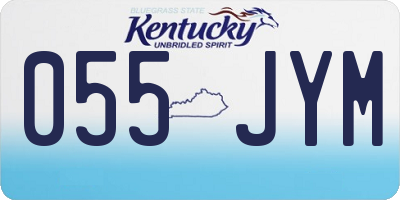 KY license plate 055JYM