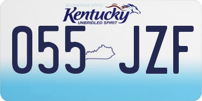 KY license plate 055JZF