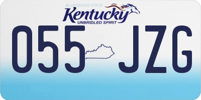 KY license plate 055JZG