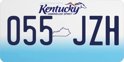 KY license plate 055JZH