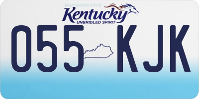 KY license plate 055KJK